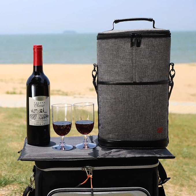 ALLCAMP 2 Bottle Wine Tote Carrier - Image 5