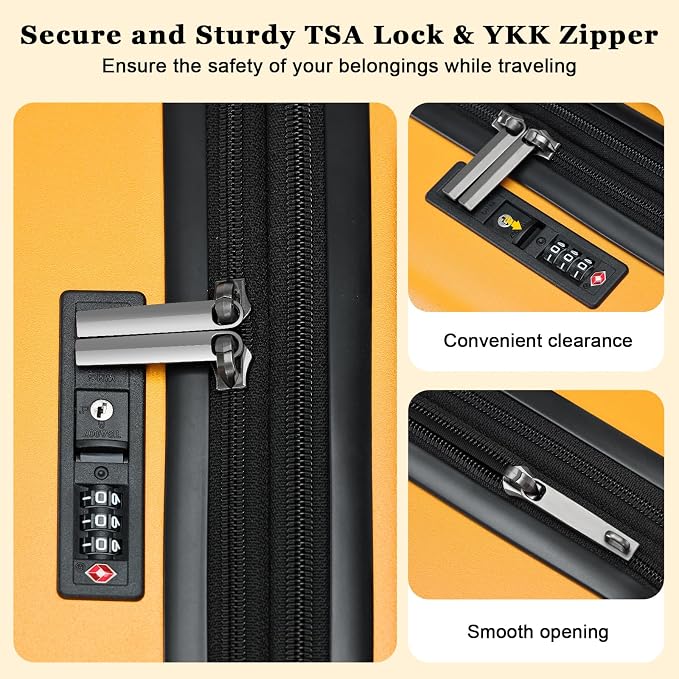 16 Inch Carry On Luggage Airline Approved, Expandable Lightweight ABS+PC Hard - Image 4