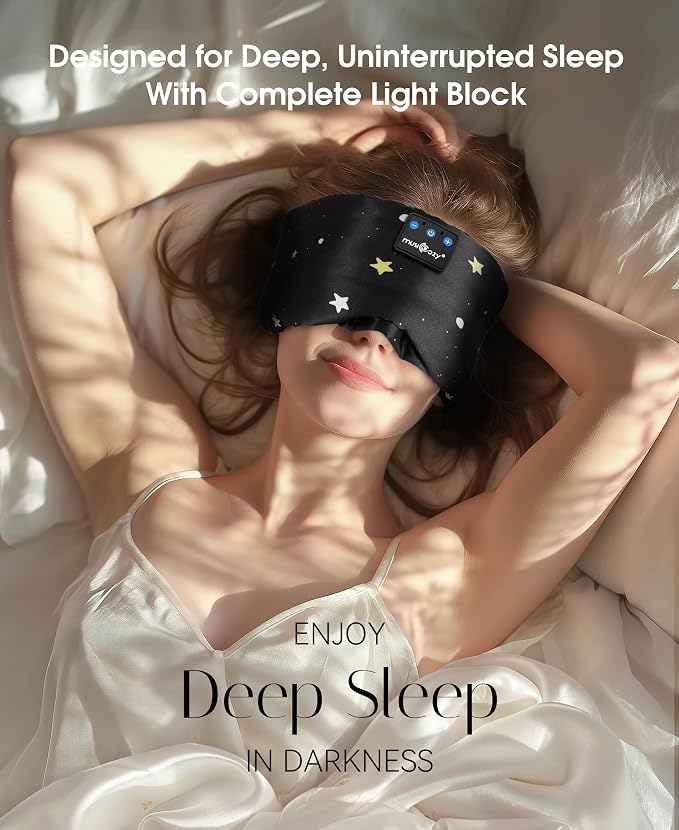MUSICOZY Mulberry Silk Bluetooth Sleep Mask - Image 4