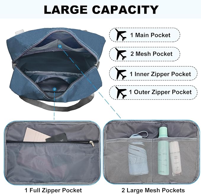 For Spirit Airlines Personal Item Bag 18x14x8 in Underseat Carry-on Luggage - Image 4