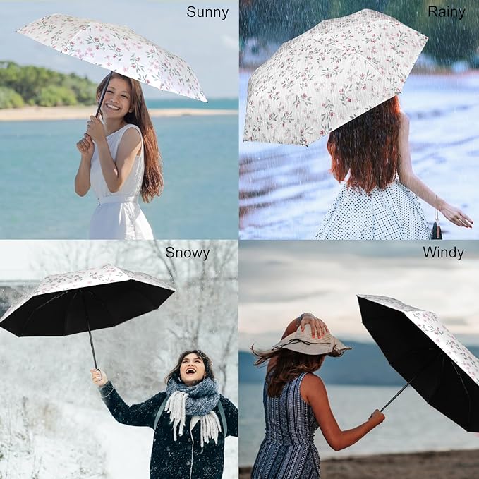 Cuby UV Sun Umbrella Compact Folding Umbrella lightweight Portable Manual - Image 5