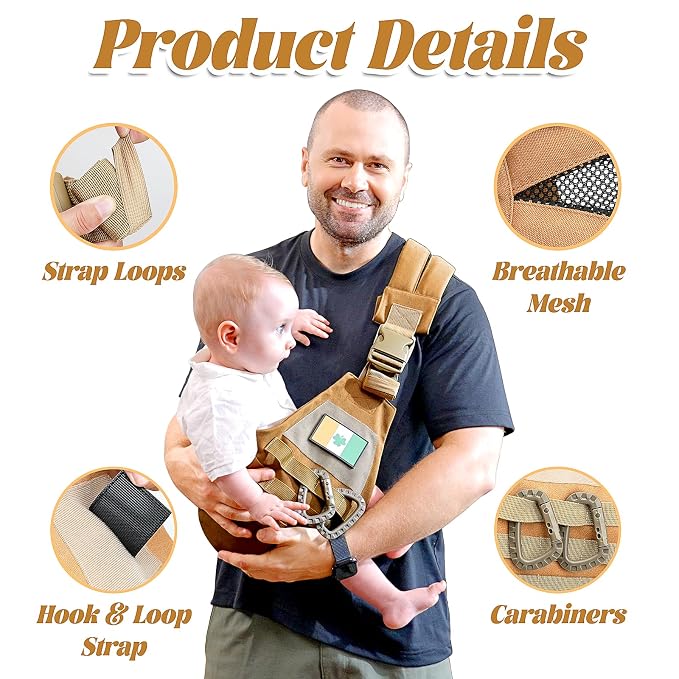 Baby Sling Carrier, Adjustable Non-Ship Hip Seat Toddler Carriers - Image 3
