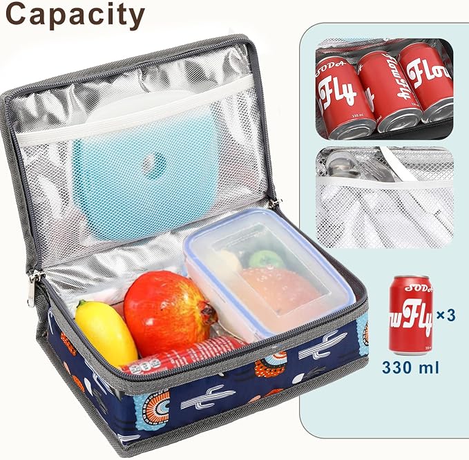 FlowFly Small Insulated Lunch box Portable Soft Bag Mini Cooler Thermal Meal - Image 5