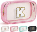 YOOLIFE Birthday Gifts Clear Makeup Bag Cosmetic Bag Pink Preppy Stuff Travel by YOOLIFE