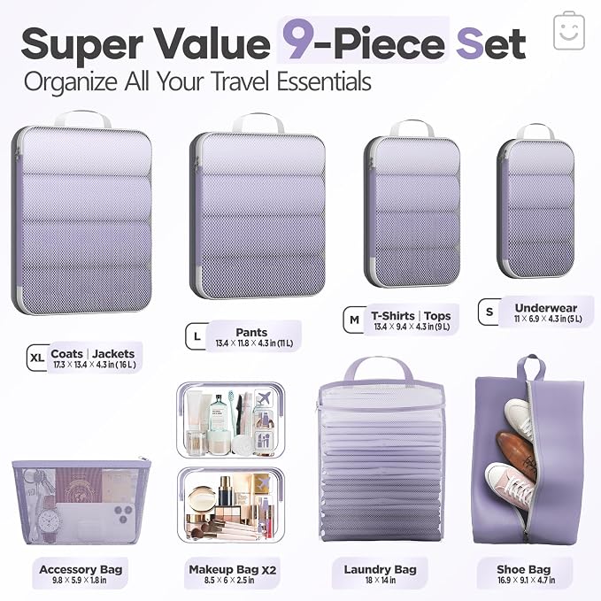 Veken 9/11 Set Compression Packing Cubes - Image 2