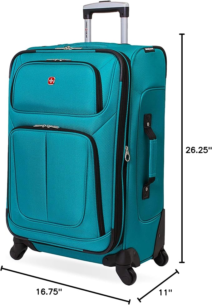 SwissGear Sion Softside Expandable Luggage, Checked-Medium 25-Inch - Image 11