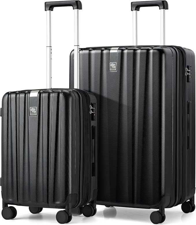 Hanke Expandable Hard Shell Luggage Sets 2 piece Carry on Luggage by Hanke