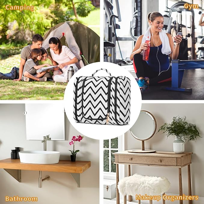 Hanging Travel Toiletry Bag, Large Capacity Cosmetic Travel Toiletry Organizer - Image 8