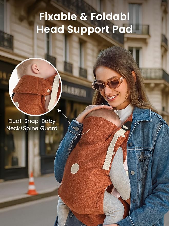 Grownsy Baby Carrier Newborn to Toddler, Ergonomic & Cozy Wraps - Image 4