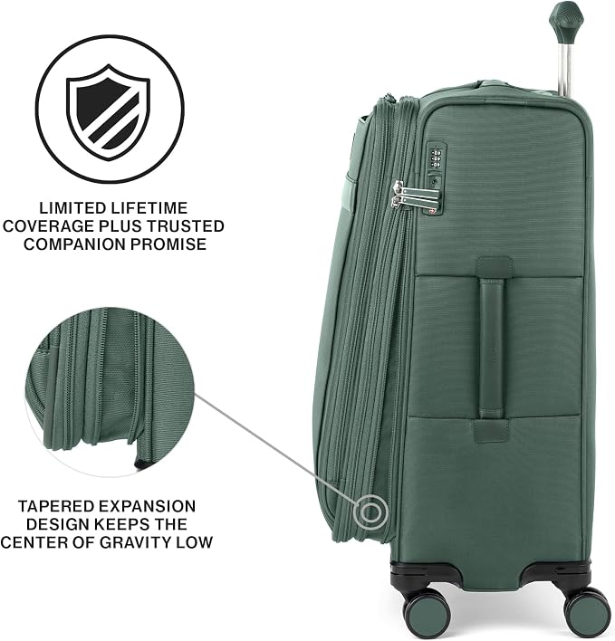Travelpro VersaPack+ Lightweight Softside Expandable Checked Luggage, 8 Spinner - Image 6