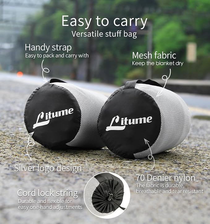 Travel Blanket Lightweight and Breathable, 67 x 48 in Soft Airplane Flight - Image 5