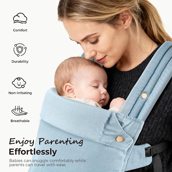 Baby Carrier Newborn to Toddler- Ergonomic, Cozy and Lightweight Infant Carrier - Image 2