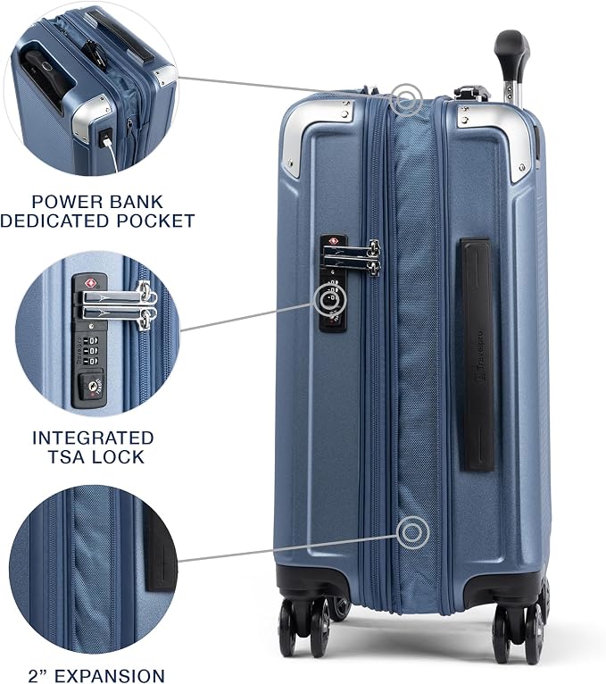 Travelpro Platinum Elite Hardside Expandable Carry on Luggage, 8 Wheel Spinner - Image 3