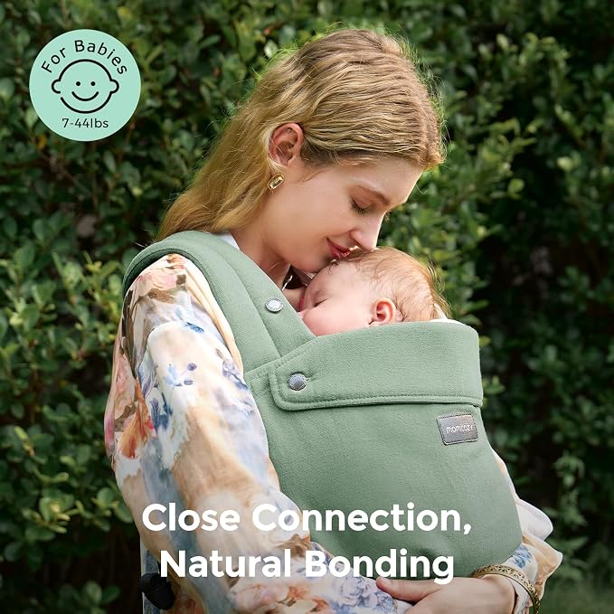 Momcozy Baby Carrier with Natural Cotton Linen, Built to Last, Ergonomic Design - Image 2