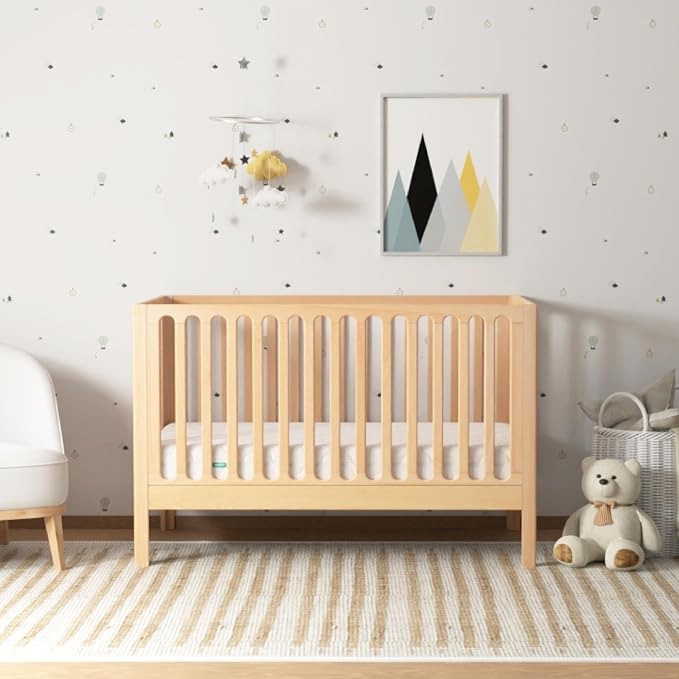 Newton Baby Galileo Standard Crib, Solid Beech Wood in Natural Color, 3-in-1 by newton