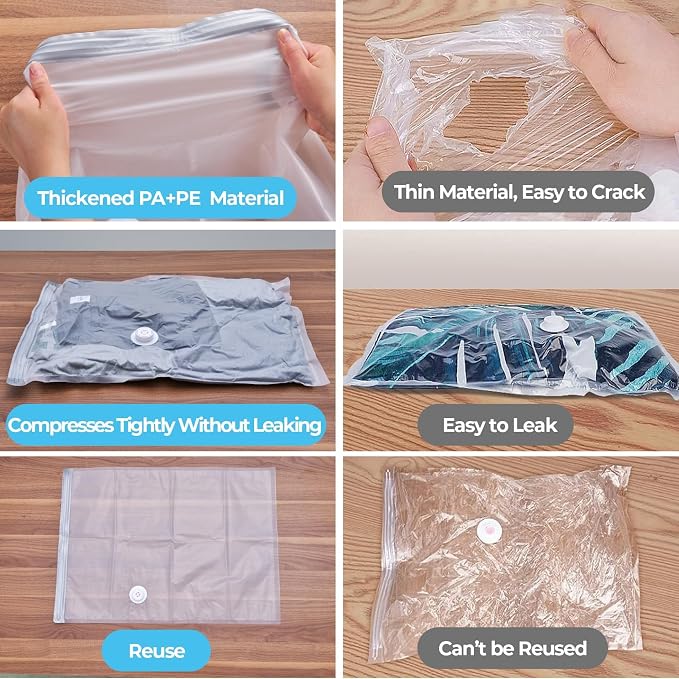 25 Pack Vacuum Storage Bags, Vacuum Sealed Storage Bags, Space Saver Bag - Image 2