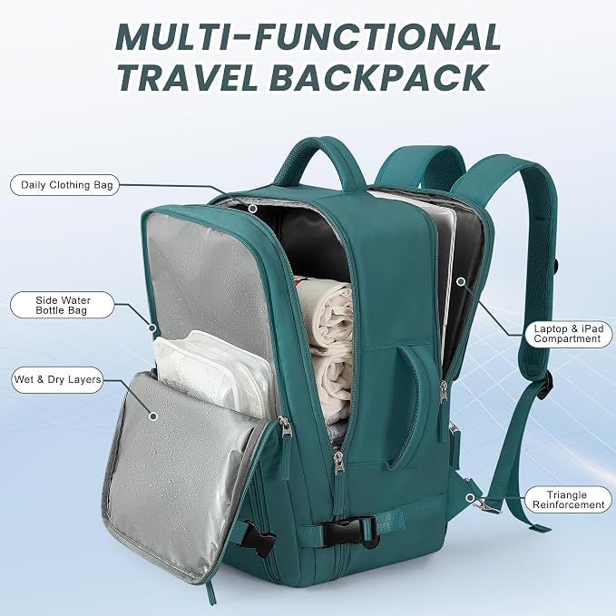 Beraliy Travel Backpack, Carry on Backpack, Airline Approved Personal Item Bag - Image 3