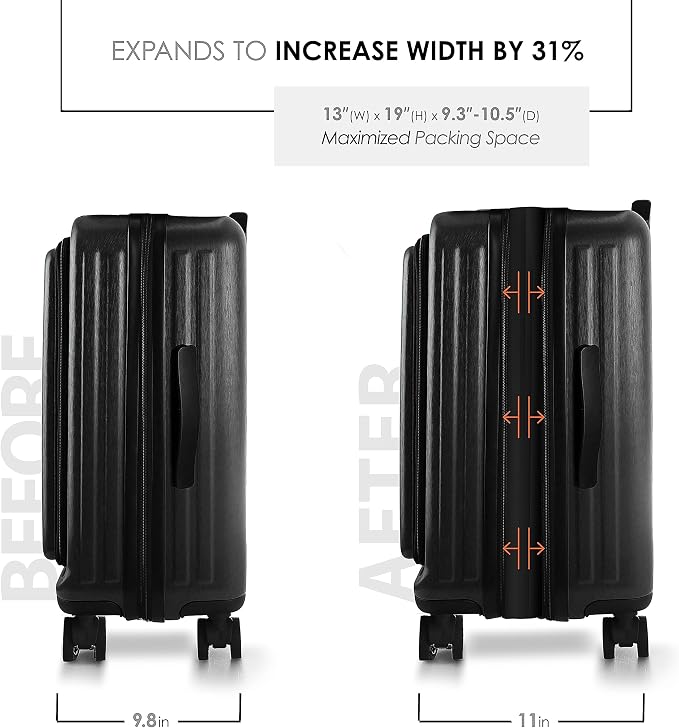 22 Inch Carry On Luggage 22x14x9 Airline Approved, Carry On Suitcase - Image 3