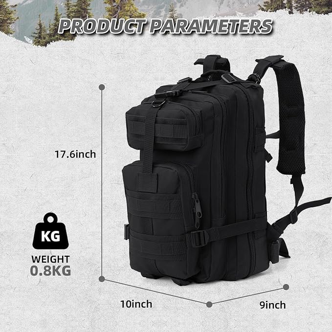 Small Military Tactical Backpack, 30L Tactical Assault Bag - Image 3