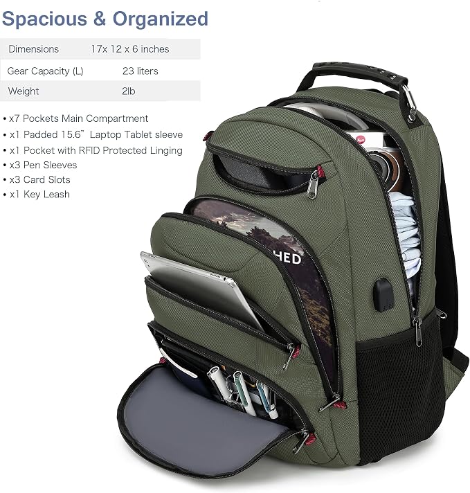 Boavan Laptop Backpack for men, 15.6 inch Laptop Bag - Image 2