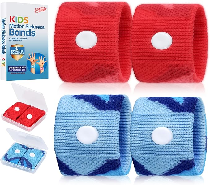 LYJEE Motion Sickness Bands for Kids, Travel Sickness Relief Wristbands by LYJEEMotionSicknessBands