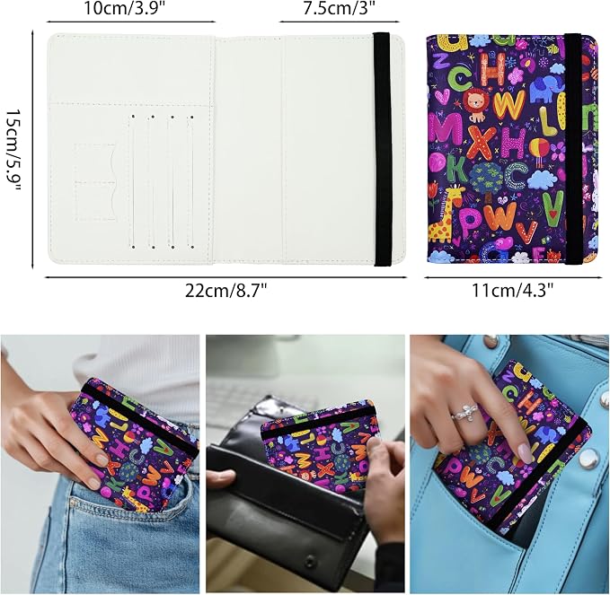 Passport Holder for Women and Men PU Leather Passport Cover for Travel - Image 4