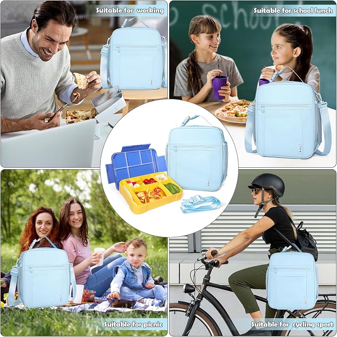 NOL Nylon Waterproof Kids Lunch Bag, Insulated Lunch Bag, Lunch box Cooler - Image 6
