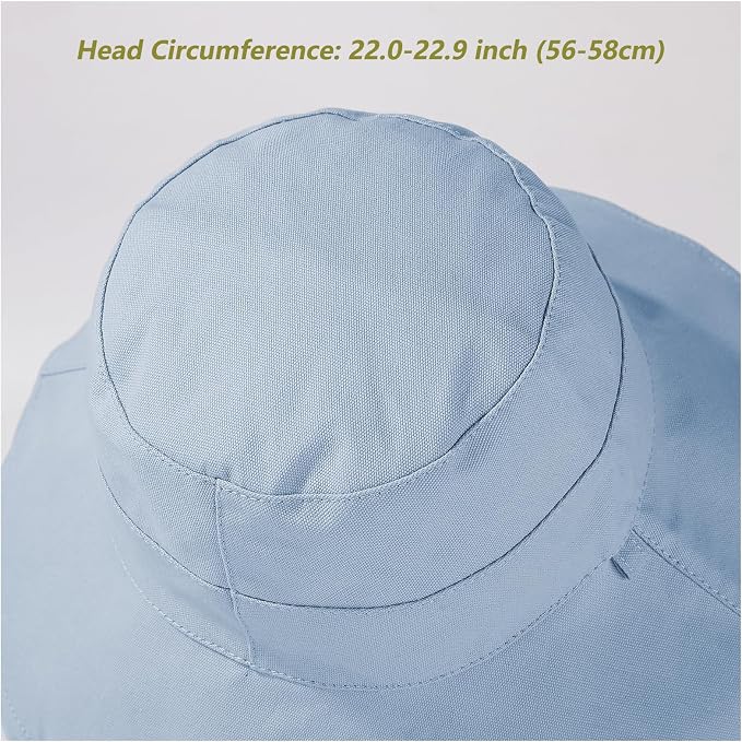 vidsel Womens Sun Hats Wide Brim Reversible Bucket Cotton Hat Packable Summer - Image 2