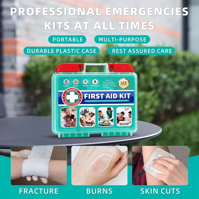 225 Pieces Portable First Aid Kit - Image 3
