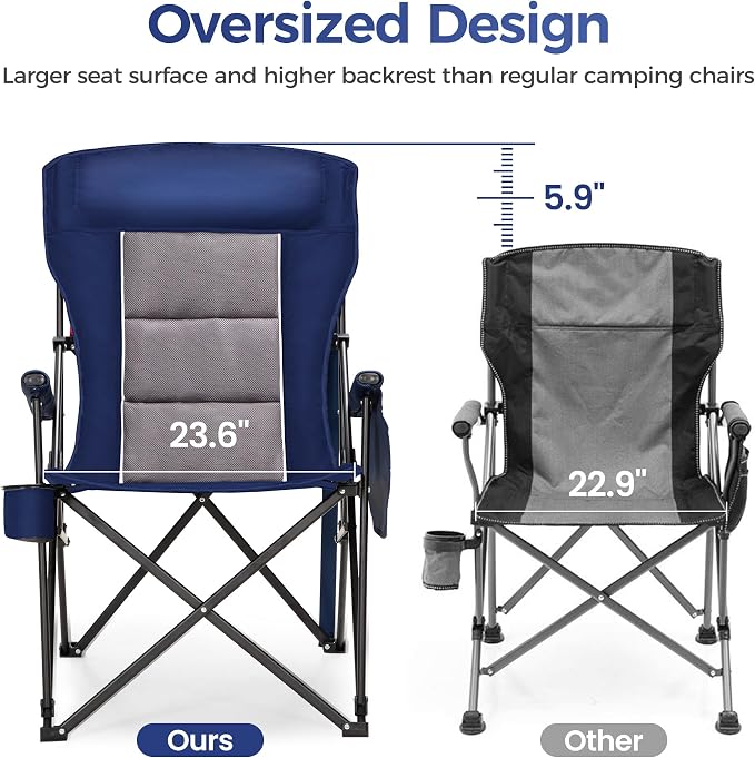 ALPHA CAMP Heavy Duty High Back Camping Chairs - Image 3