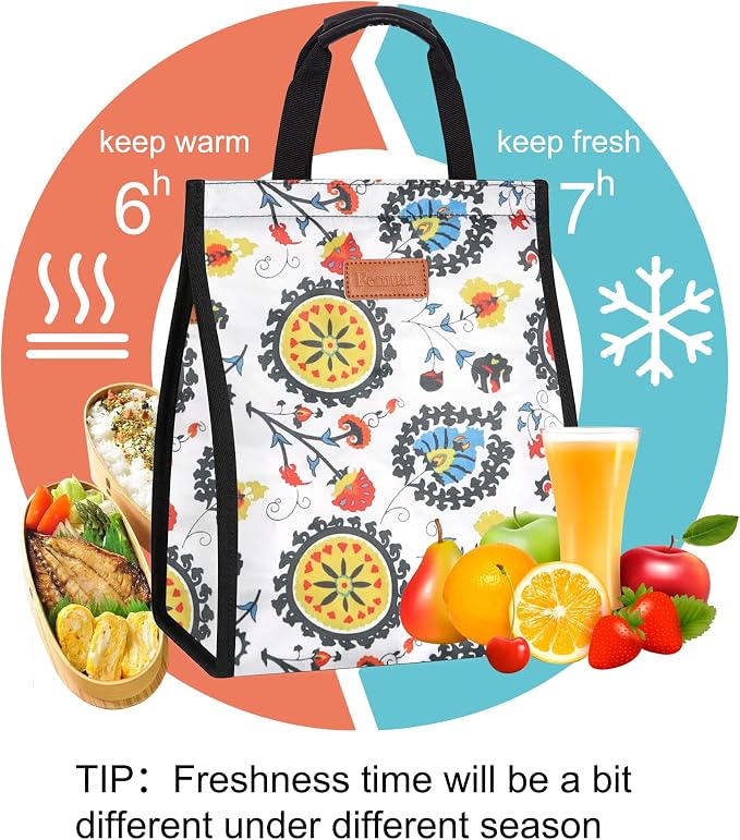Lunch Bags for Women Insulated Reusable Lunch Tote - Image 4