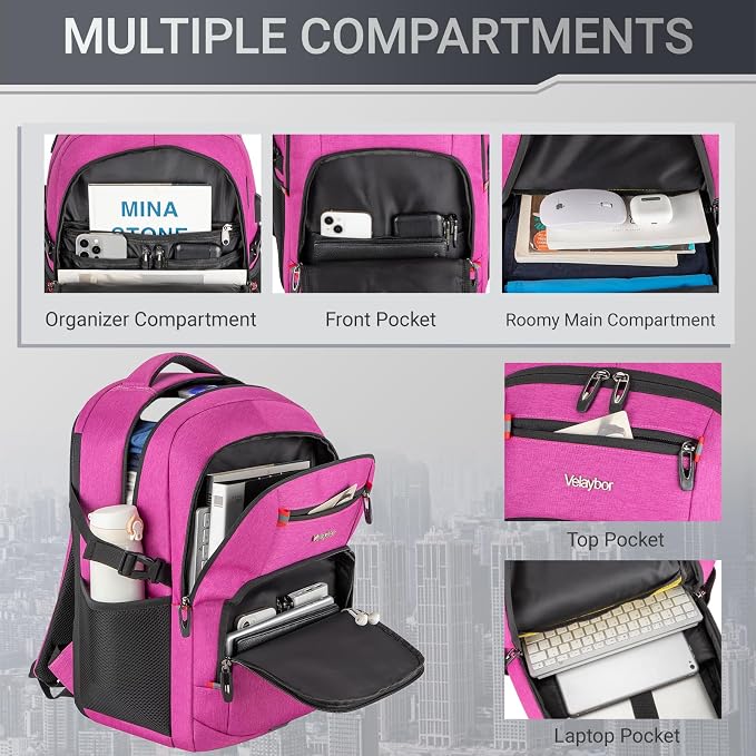 40L Expandable Laptop Backpack, Anti-thief Travel Backpack - Image 2