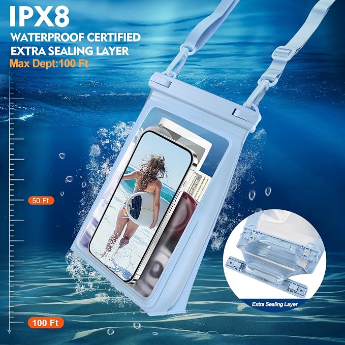 Large Waterproof Phone Pouch Floating, IPX8 Waterproof Pouch - Image 2