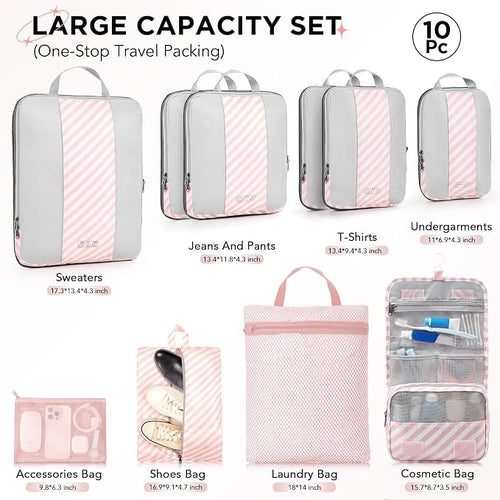 10 Set Compression Packing Cubes - Image 2