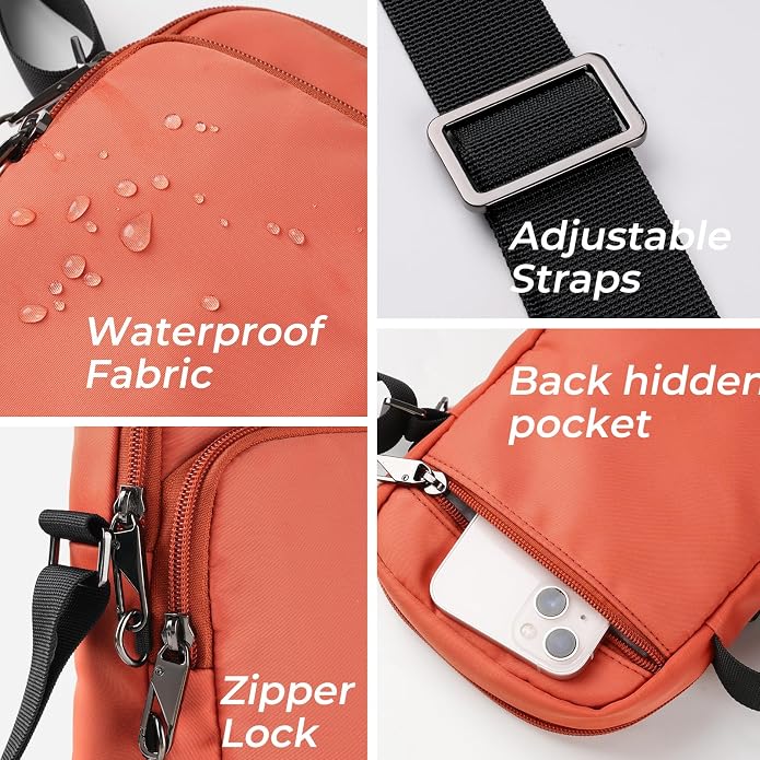 BROADREAM Small Crossbody Bag Men Women, Anti-Theft Crossbody Sling bags - Image 5