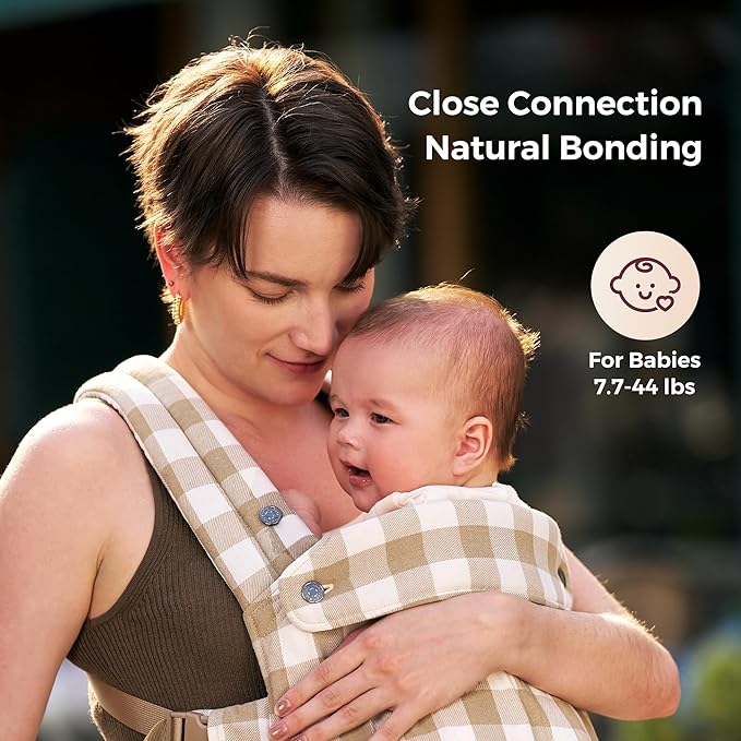 Momcozy Baby Carrier with Natural Cotton Linen, Built to Last, Ergonomic Design - Image 2