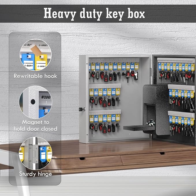 WeHere 56 Keys Lock Box, Key Cabinet - Image 3