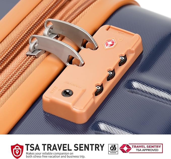 GinzaTravel Luggage Sets 3-Piece Expandable Suitcases - Image 2