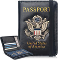 Coowayze Passport Holder Cover for Women Men, Leather US Passport Wallet Case by Coowayze