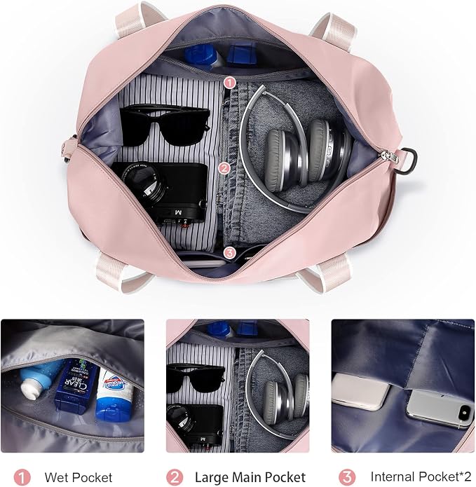 Travel Duffel Bag, Sports Tote Gym Bag, Shoulder Weekender Overnight Bag - Image 7