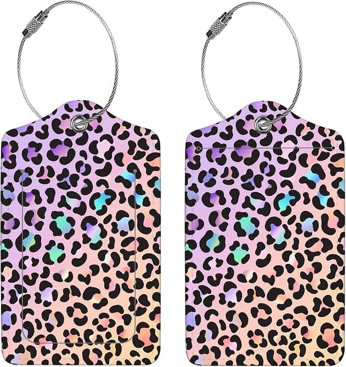 2 Pcs Luggage Tags for Suitcases, PU Leather Cruise Ship Luggage Tags - Image 4