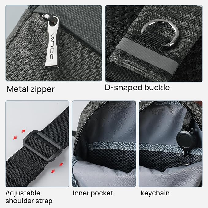 VADOO Crossbody Bags for Women, Mini Lightweight RFID Blocking Sling Men Bag - Image 7
