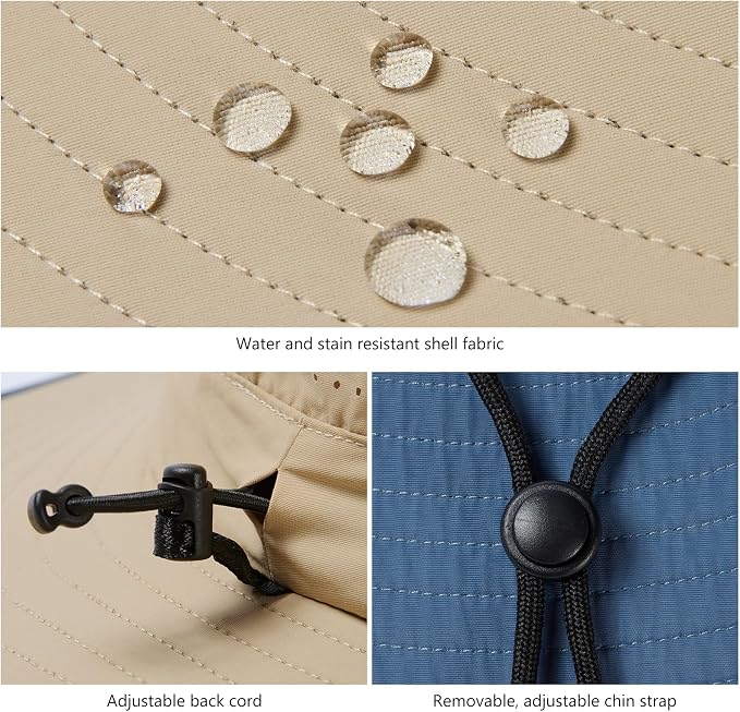 UPF 50+ Foldable Brim Water-Resistant Sun Bucket Hat - Image 5