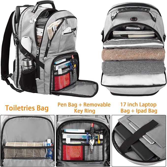 LTINVECK Extra Large 50L Travel Laptop Backpack, Computer bag Backbag - Image 3