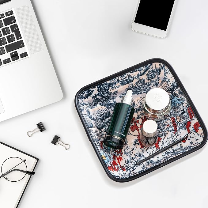 2025 Improved Design Premium Square Fabric Valet Tray Organizer Set of 2 - Image 2