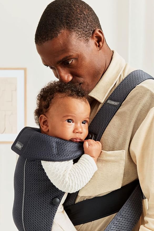 BabyBjörn Baby Carrier Mini, Anthracite, 3D Mesh | Newborn Carrier, Easy-to-Use - Image 6