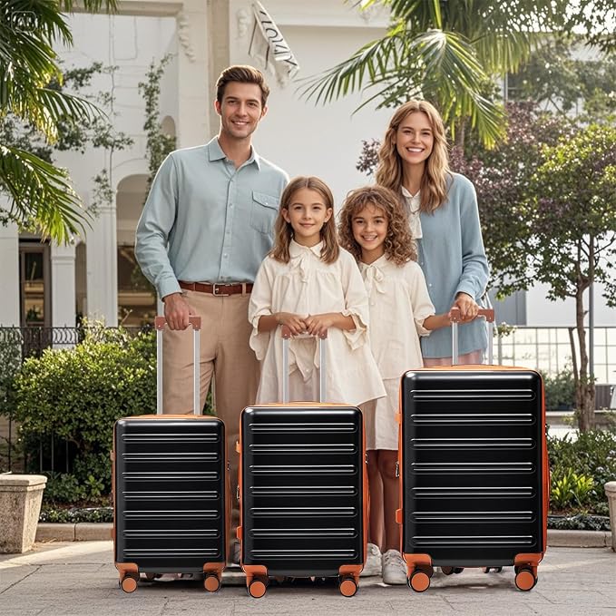 luggage sets 3 Piece with Spinner Wheel, 100% PC Material Lightweight Durable - Image 2