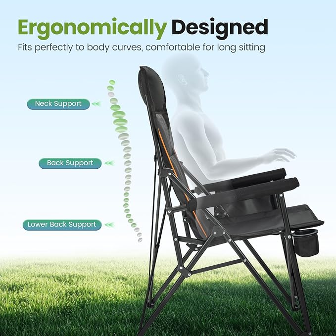 HIGH POINT SPORTS Oversized Folding Camping Chairs - Image 7