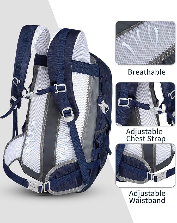 Hiking Backpack 40L Lightweight Waterproof Daypack - Image 5
