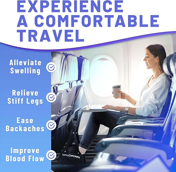 Airplane Foot Hammock, Perfect Airplane Footrest to Relax Your Feet | Foot - Image 4